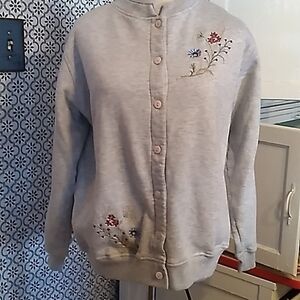 Vintage Shenanigans medium granny chic cardigan sweatshirt